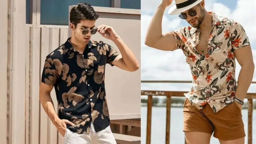 thespark shop flower style casual men shirt